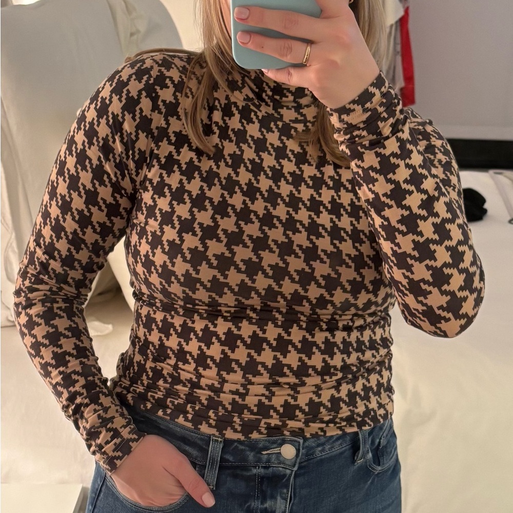 Fun patterned Sanctuary turtleneck top for Fall and Winter!